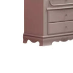 Comodino Flora 66 cm finitura bianca - Acme Furniture: Struttura in legno lucido, ferramenta in metallo, stile tradizionale, 2 cassetti