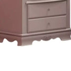 Comodino Flora 66 cm finitura bianca - Acme Furniture: Struttura in legno lucido, ferramenta in metallo, stile tradizionale, 2 cassetti
