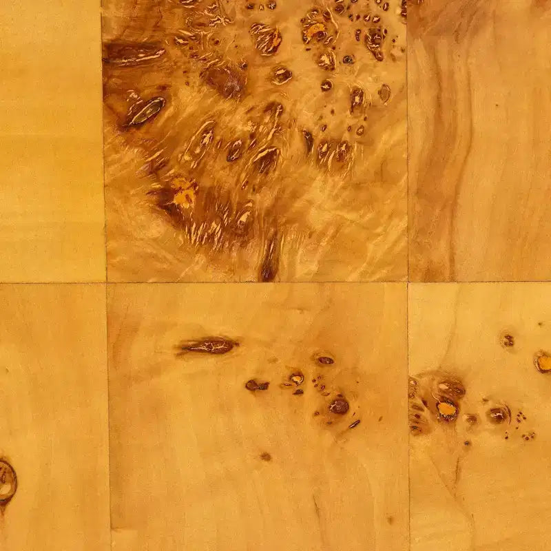 bali & pari comodino a 2 cassetti Kayla Wood Mappa Burl chiaro