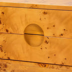 bali & pari comodino a 2 cassetti Kayla Wood Mappa Burl chiaro