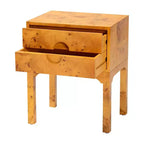 bali & pari comodino a 2 cassetti Kayla Wood Mappa Burl chiaro