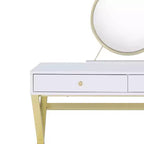 Toeletta Coleen Acme Furniture, finitura bianco/oro