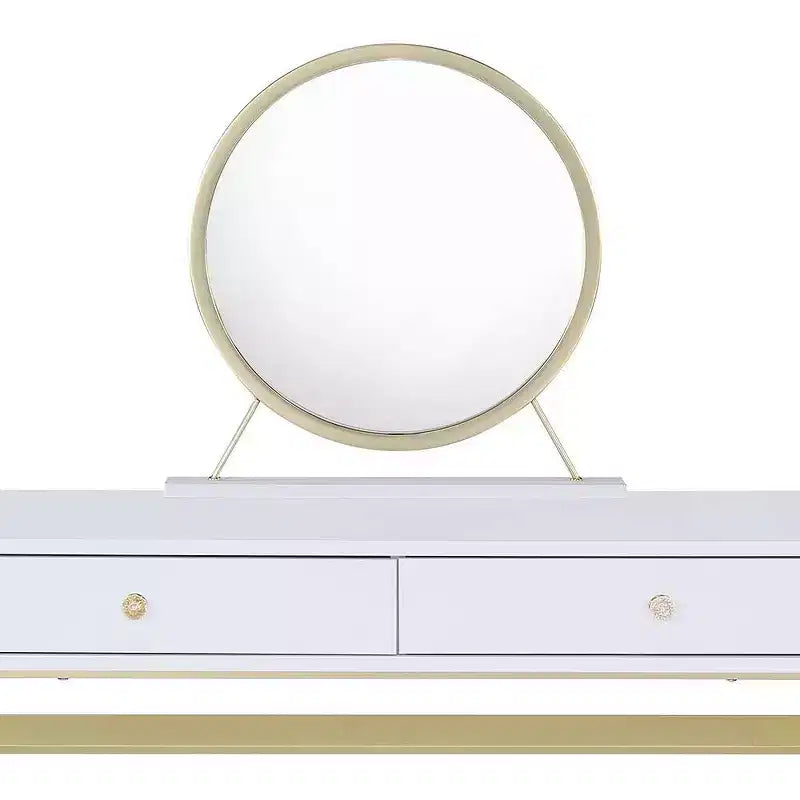 Toeletta Coleen Acme Furniture, finitura bianco/oro