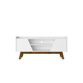 Marcus Mid-Century Modern 4 Shelf TV Stand for TVs up to 55": Storage, Cable Management - Manhattan Comfort