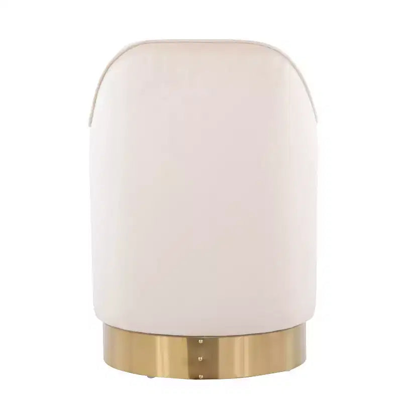 Sgabello da toeletta LumiSource Marla, velluto oro/crema
