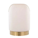 Sgabello da toeletta LumiSource Marla, velluto oro/crema