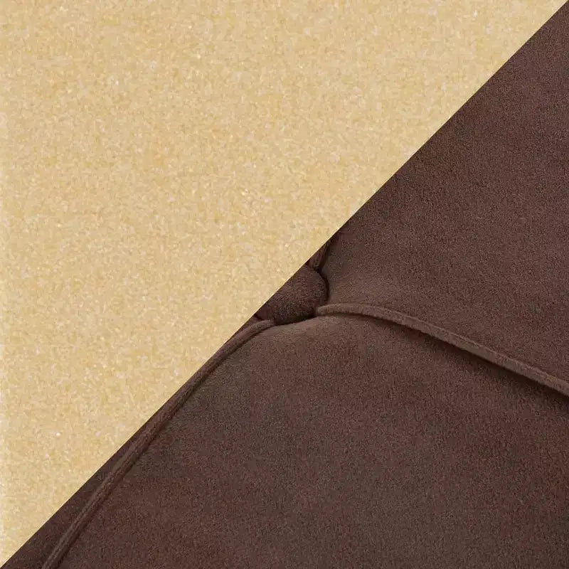 Panca Midas LumiSource in acciaio dorato/velluto marrone