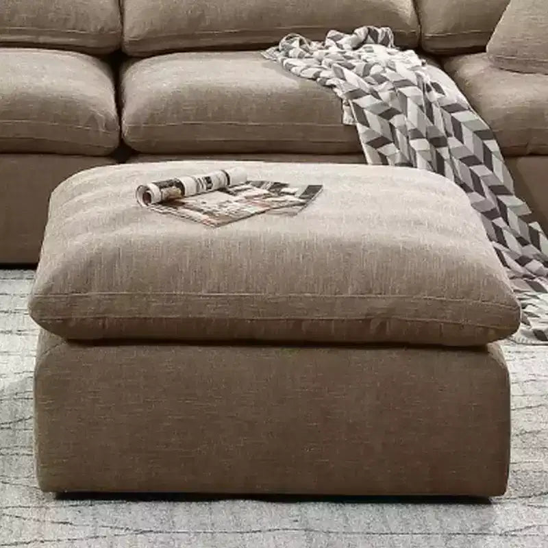 37" Naveen Ottomans and Benches Khaki Linen - Acme Furniture