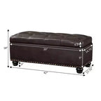 Breighton Home Designs4Comfort Panca Pouf Contenitore 9th Avenue in Similpelle Espresso