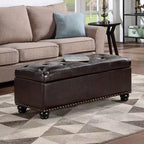 Breighton Home Designs4Comfort Panca Pouf Contenitore 9th Avenue in Similpelle Espresso
