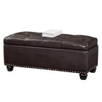 Breighton Home Designs4Comfort Panca Pouf Contenitore 9th Avenue in Similpelle Espresso