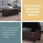 Breighton Home Designs4Comfort Panca Pouf Contenitore 9th Avenue in Similpelle Espresso