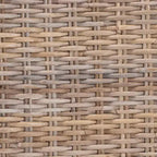 bali & pari Hayate Ottomano Poggiapiedi in Legno di Rattan e Mogano Grigio Kubu/Tortora Rustico