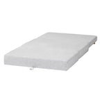 Pouf letto convertibile Baxton Studio Sabriel in tessuto grigio chiaro/marrone rovere