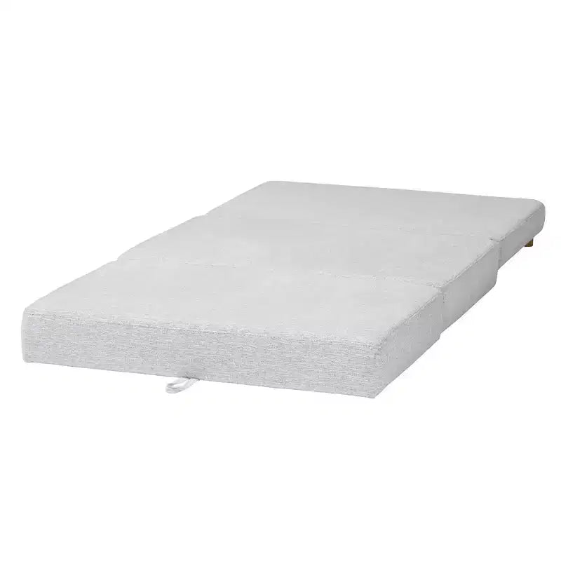 Pouf letto convertibile Baxton Studio Sabriel in tessuto grigio chiaro/marrone rovere