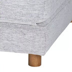 Pouf letto convertibile Baxton Studio Sabriel in tessuto grigio chiaro/marrone rovere