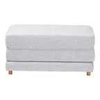 Pouf letto convertibile Baxton Studio Sabriel in tessuto grigio chiaro/marrone rovere