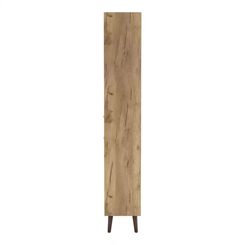 24/7 Shop At Home Kimmo Libreria Moderna Mid-Century con Ripiani Aperti e 2 Cassetti, Legno Composito MDF, Rovere Chiaro: Mobile Contenitore Verticale, 70.35"