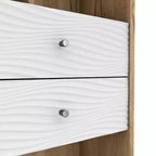 24/7 Shop At Home Kimmo Libreria Moderna Mid-Century con Ripiani Aperti e 2 Cassetti, Legno Composito MDF, Rovere Chiaro: Mobile Contenitore Verticale, 70.35"