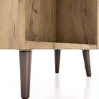 24/7 Shop At Home Kimmo Libreria Moderna Mid-Century con Ripiani Aperti e 2 Cassetti, Legno Composito MDF, Rovere Chiaro: Mobile Contenitore Verticale, 70.35"