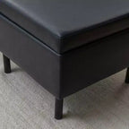 Sedia e pouf Linon Wallis in ecopelle navy