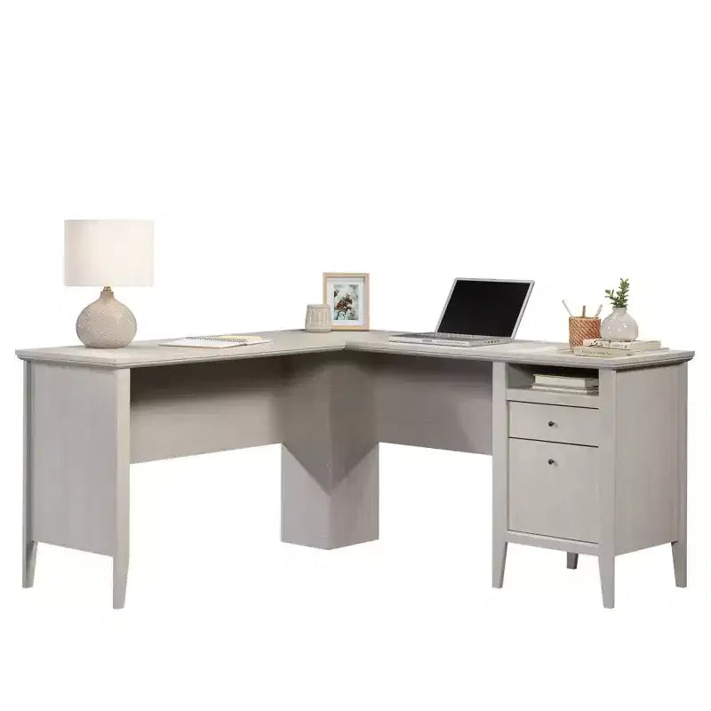Sauder Larkin Ledge L Desk Glacier Oak