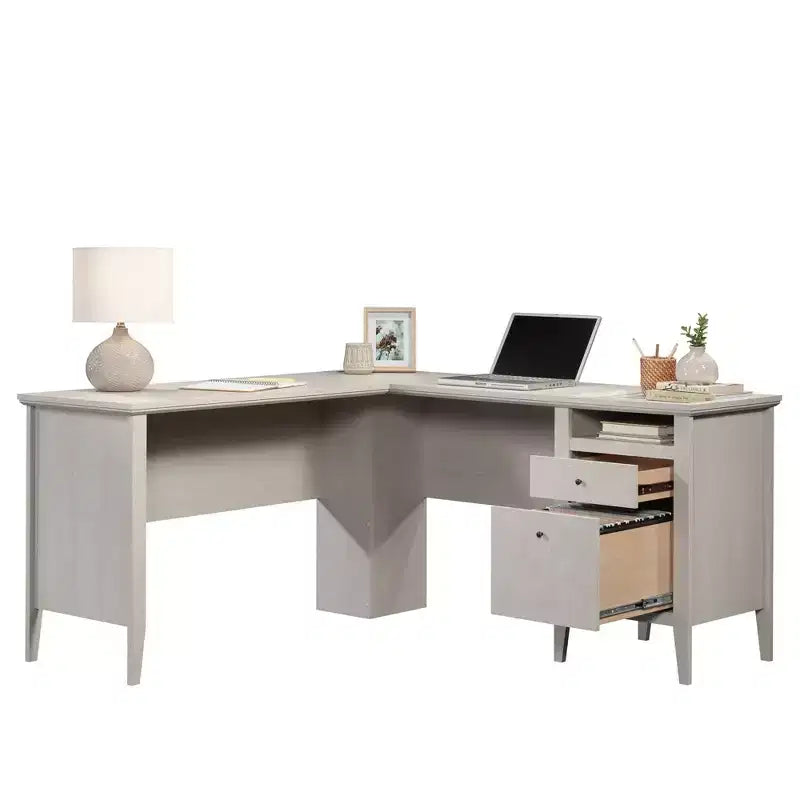 Scrivania a L Sauder Larkin Ledge color Quercia Glacier