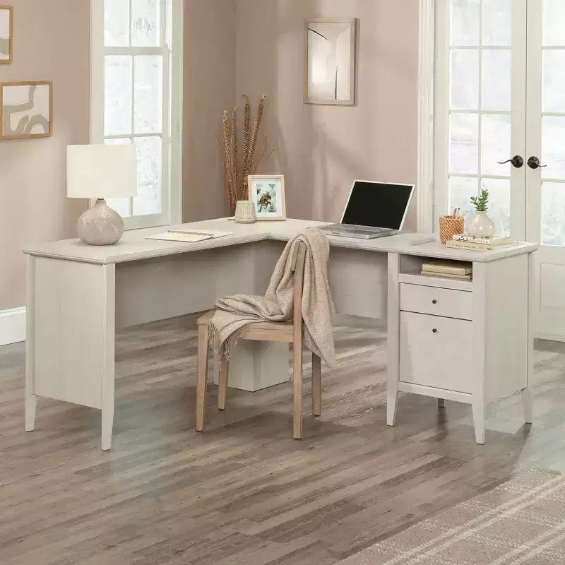 Scrivania a L Sauder Larkin Ledge color Quercia Glacier