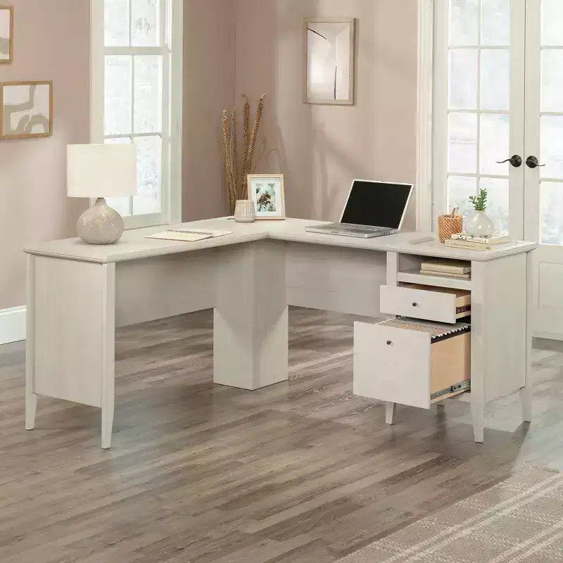 Scrivania a L Sauder Larkin Ledge color Quercia Glacier