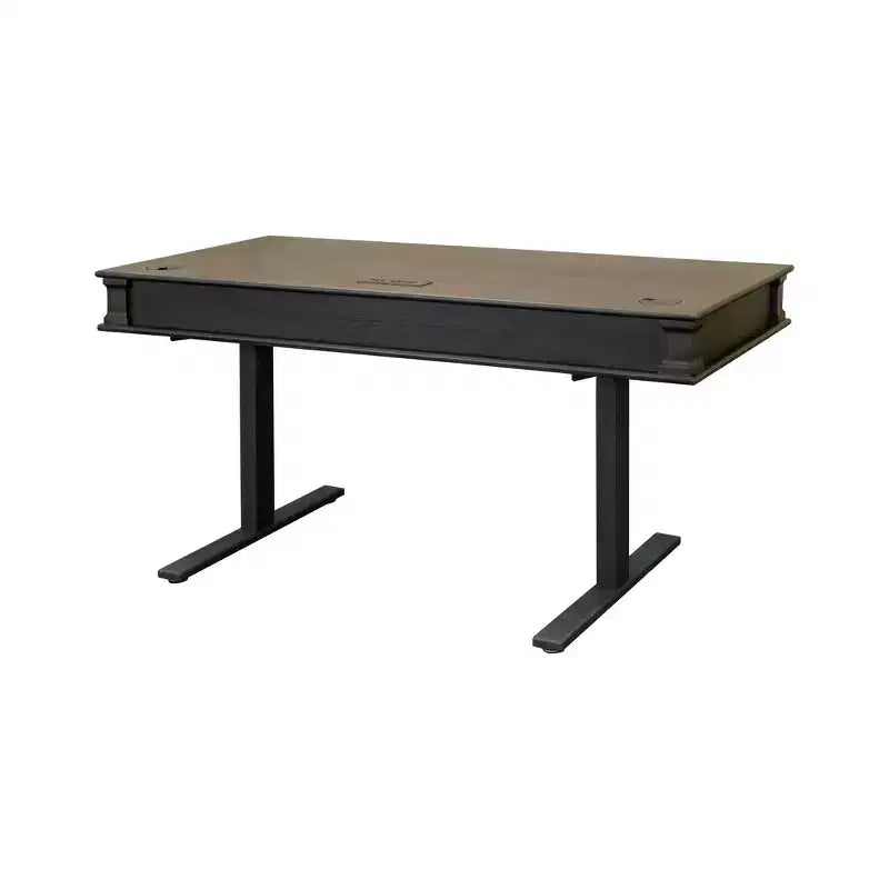 Scrivania Kingston Traditional in legno, elettronica, con sistema Sit/Stand, marrone scuro - Martin Furniture: Altezza regolabile, Collezione Hartford