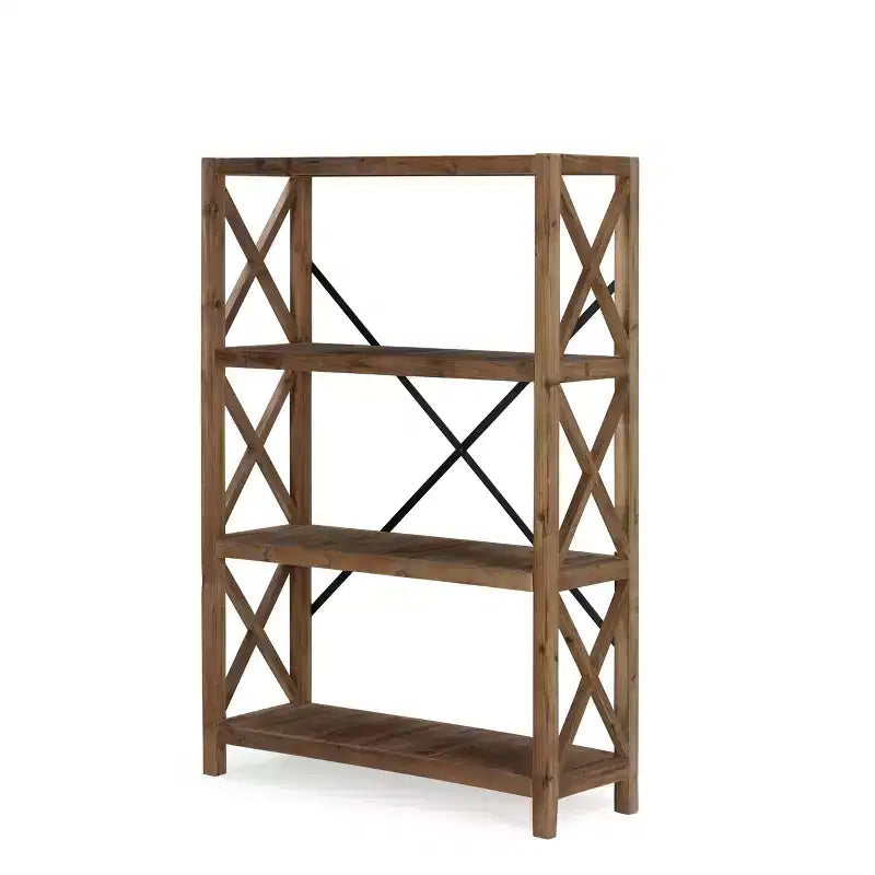 Boraam 71" Elinor Bookcase Natural/Black