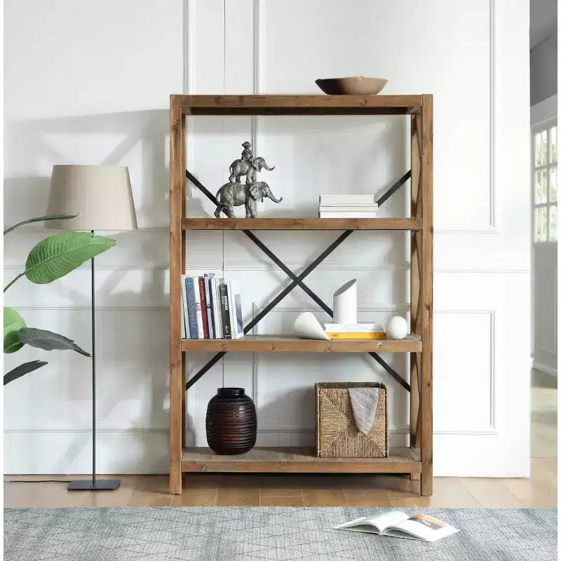 Libreria Boraam 71" Elinor naturale/nera
