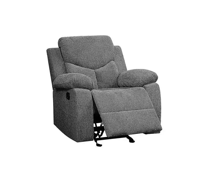 38" Kalen Active Sitting Chair Gray Chenille - Acme Furniture: Cotton Upholstery, Metal Frame, No Tools Assembly