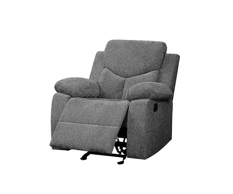 Sedia per seduta attiva Kalen da 38" in ciniglia grigia - Acme Furniture: Rivestimento in cotone, Struttura in metallo, Montaggio senza attrezzi