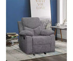 Sedia per seduta attiva Kalen da 38" in ciniglia grigia - Acme Furniture: Rivestimento in cotone, Struttura in metallo, Montaggio senza attrezzi
