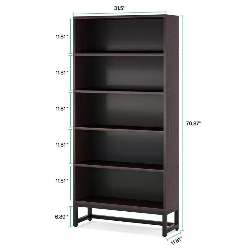 LITTLE TREE Libreria a 5 ripiani, alta 180 cm, colore marrone
