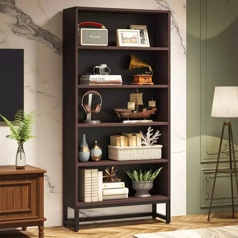 LITTLE TREE Libreria a 5 ripiani, alta 180 cm, colore marrone