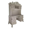 88" Dresden Desks Bone White Finish - Acme Furniture: Claw Feet, Decorative Moldings, Storage Hutch