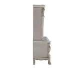 Scrivanie Dresden da 88" Finitura Bone White - Acme Furniture: Piedini a Artiglio, Modanature Decorative, Credenza con Vetrina