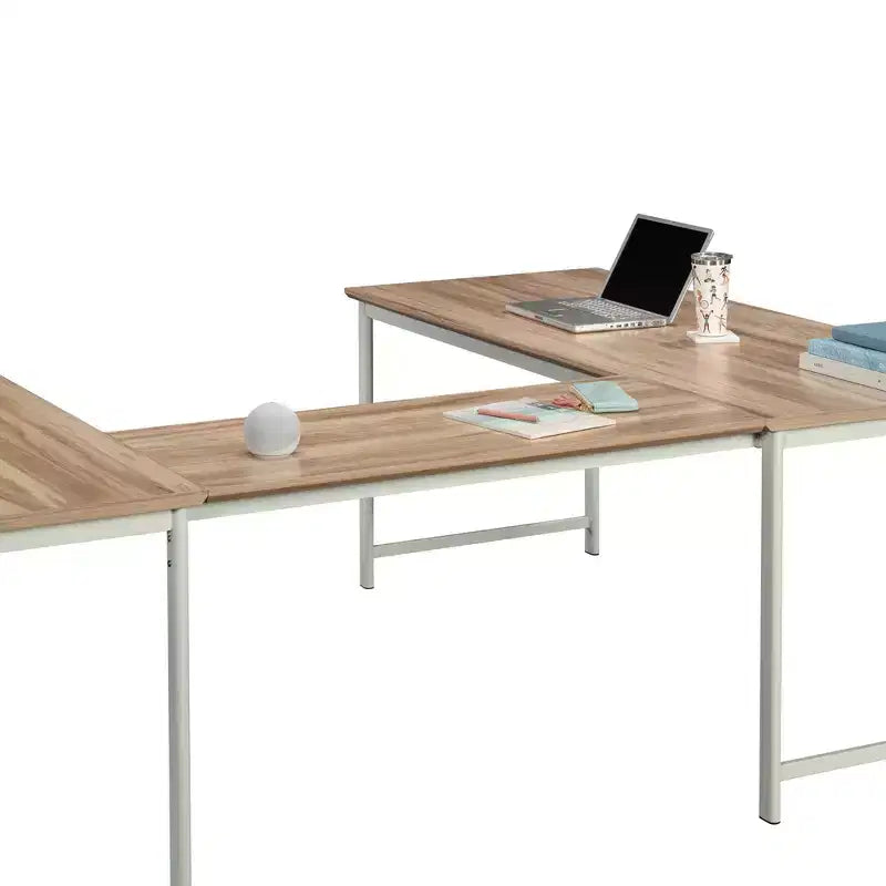 Sauder Bergen Circle Connessione a ponte per scrivania da 72" Acacia Kiln: Mobili da ufficio con cassetto, Stile costiero