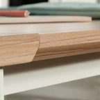 Sauder Bergen Circle Connessione a ponte per scrivania da 72" Acacia Kiln: Mobili da ufficio con cassetto, Stile costiero