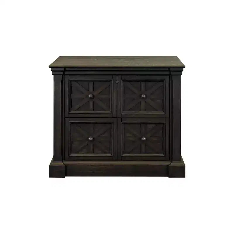Martin Furniture Kingston Traditional Wood Lateral File Dark Brown: 2-Drawer, No Assembly, 36"W x 30"H x 23"D
