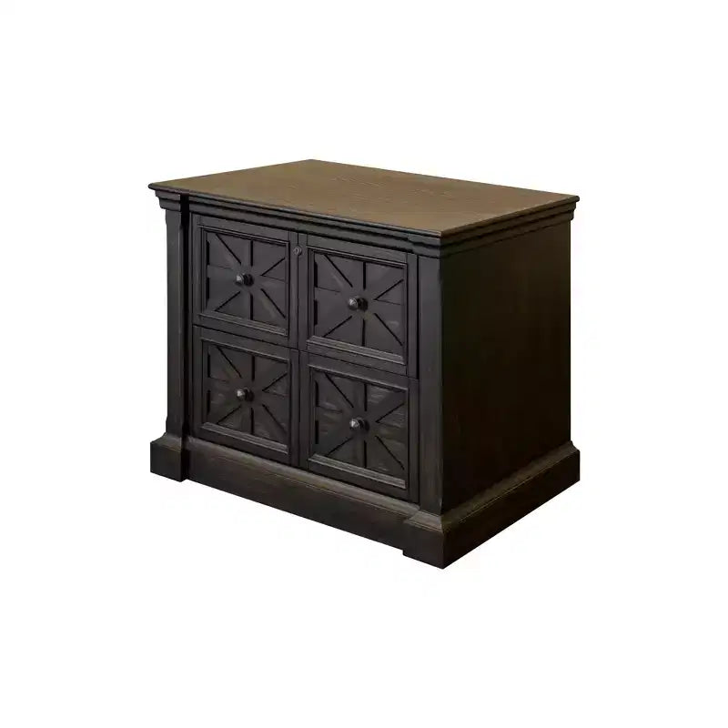 Classificatore laterale in legno tradizionale Martin Furniture Kingston marrone scuro: 2 cassetti, nessun assemblaggio, 36"L x 30"H x 23"P
