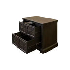 Classificatore laterale in legno tradizionale Martin Furniture Kingston marrone scuro: 2 cassetti, nessun assemblaggio, 36"L x 30"H x 23"P