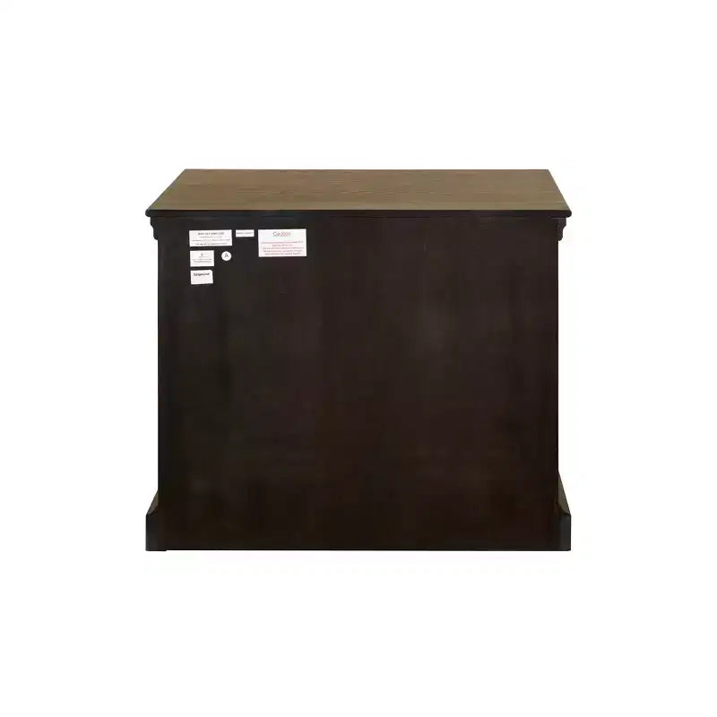 Classificatore laterale in legno tradizionale Martin Furniture Kingston marrone scuro: 2 cassetti, nessun assemblaggio, 36"L x 30"H x 23"P