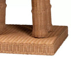 Tavolo Consolle Bali & Paris Elissa in Rattan a Forma di Elefante Miele Chiaro