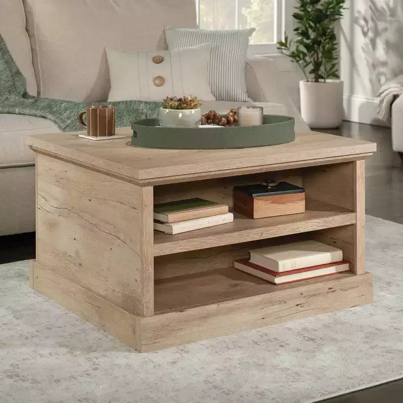 Sauder Aspen Post Coffee Table Prime Oak: Cassetto portaoggetti, Ripiano regolabile, Struttura in MDF