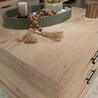 Sauder Aspen Post Coffee Table Prime Oak: Cassetto portaoggetti, Ripiano regolabile, Struttura in MDF