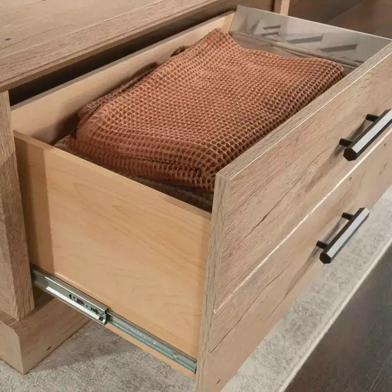 Sauder Aspen Post Coffee Table Prime Oak: Cassetto portaoggetti, Ripiano regolabile, Struttura in MDF