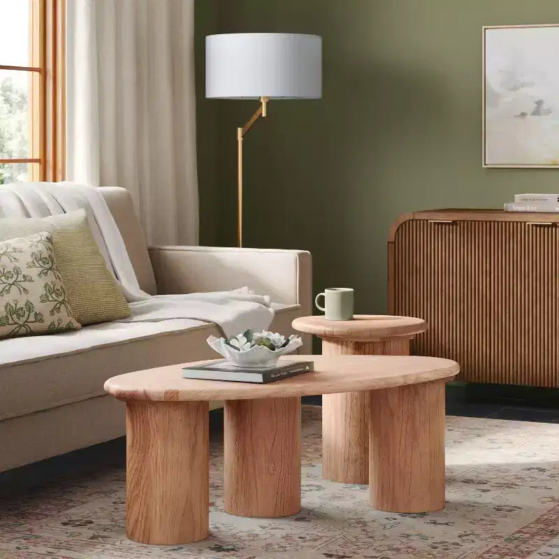 Tavolino organico in legno naturale - Threshold™